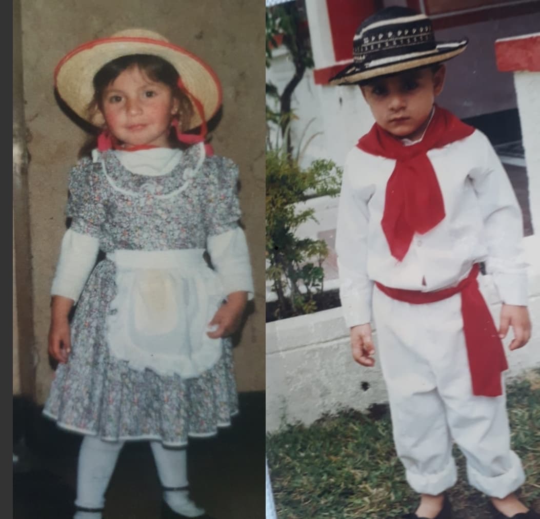 Gabriela y Juan Camilo cuando eran pequeños